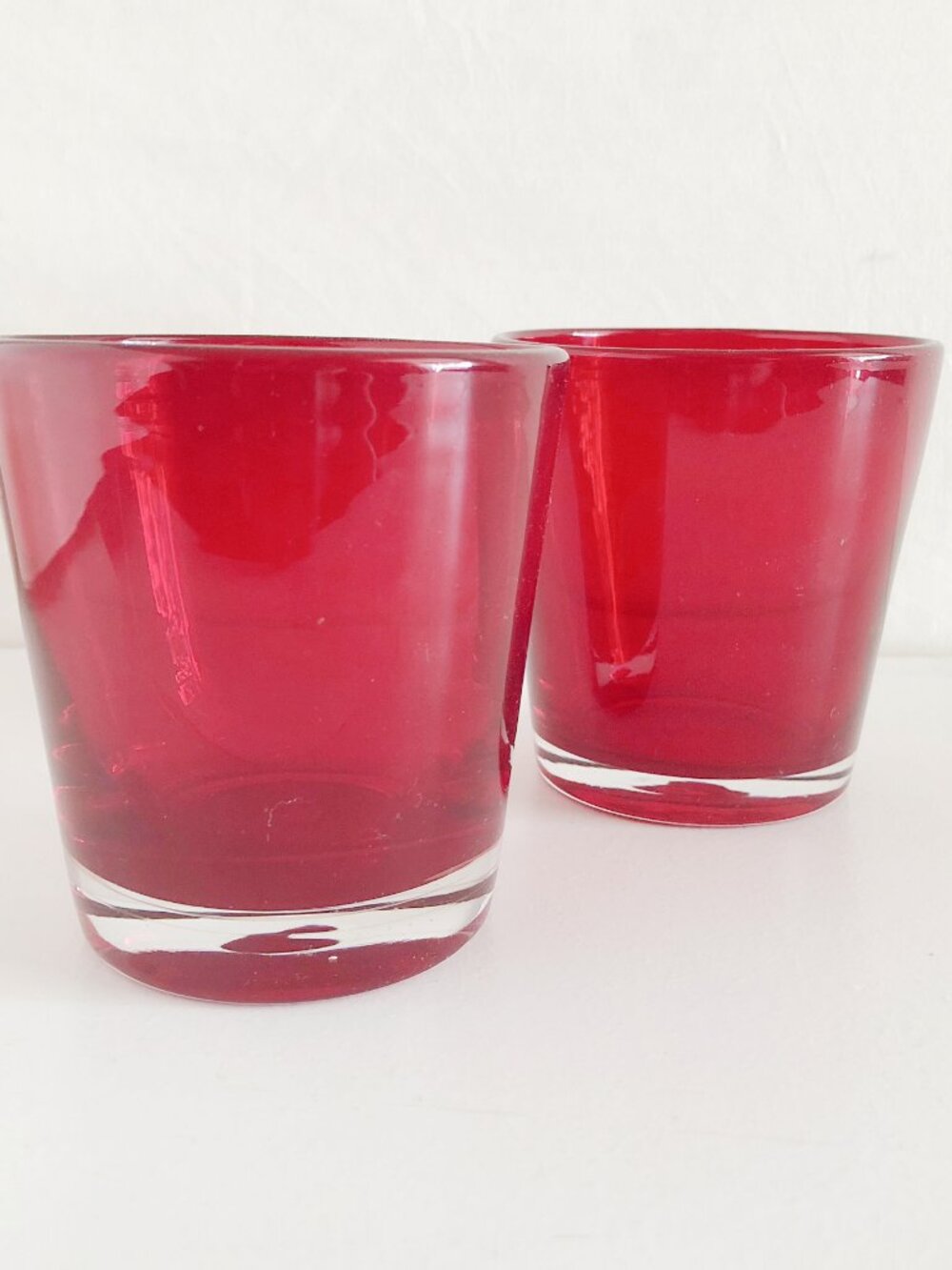 LSA International "Asher" Red Whiskey Glasses Cocktail Glasses Set of 2